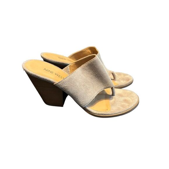 Nine West Women's Suede Helenium Sueded Heeled Sandals SZ 8 womens - Picture 9 of 9